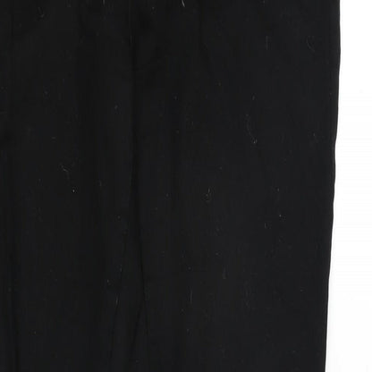 Uniqlo Womens Black Cotton Blend Straight Jeans Size 32 in L33 in Regular Zip