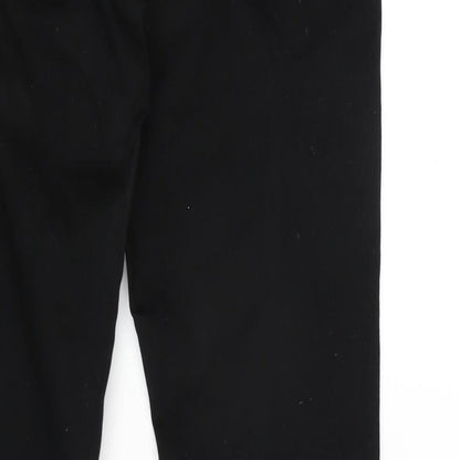 Uniqlo Womens Black Cotton Blend Straight Jeans Size 32 in L33 in Regular Zip