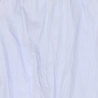 H&M Womens Blue Cotton Shirt Dress Size 8 Collared Button