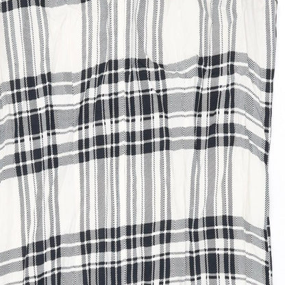 Dorothy Perkins Womens Ivory Plaid Polyester Tank Dress Size 12 Scoop Neck Pullover