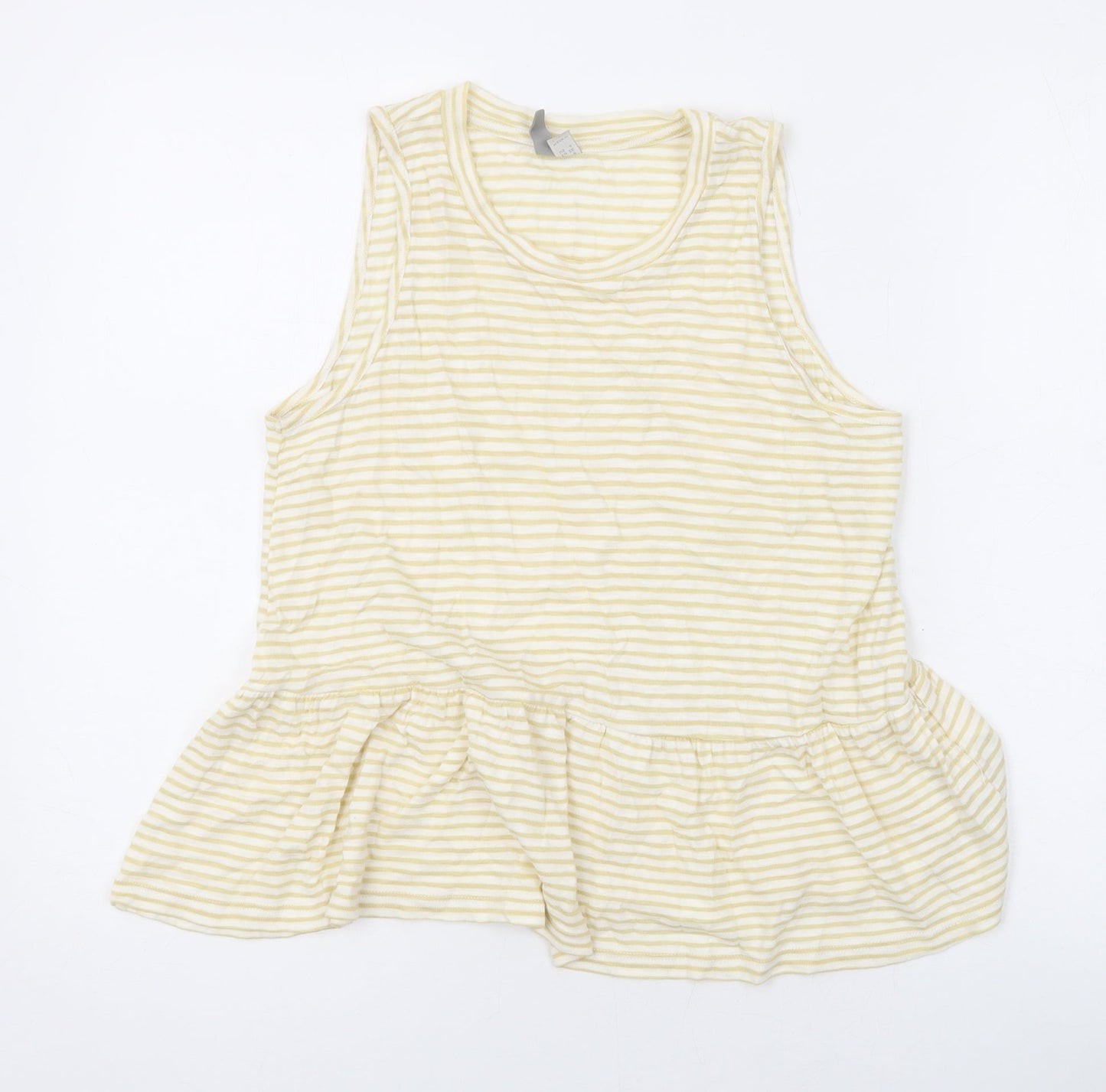 Womens UK Size 8 ASOS Yellow Basic Tank