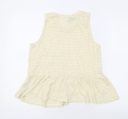 Womens UK Size 8 ASOS Yellow Basic Tank