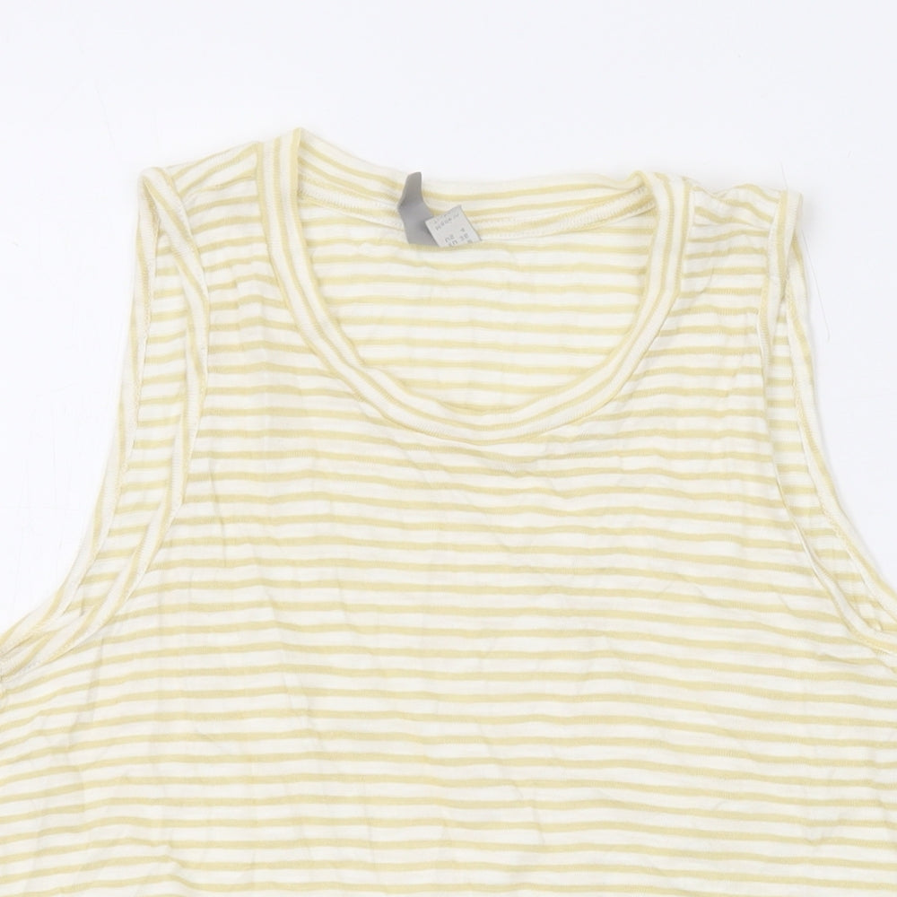 Womens UK Size 8 ASOS Yellow Basic Tank