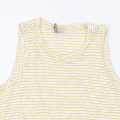 Womens UK Size 8 ASOS Yellow Basic Tank