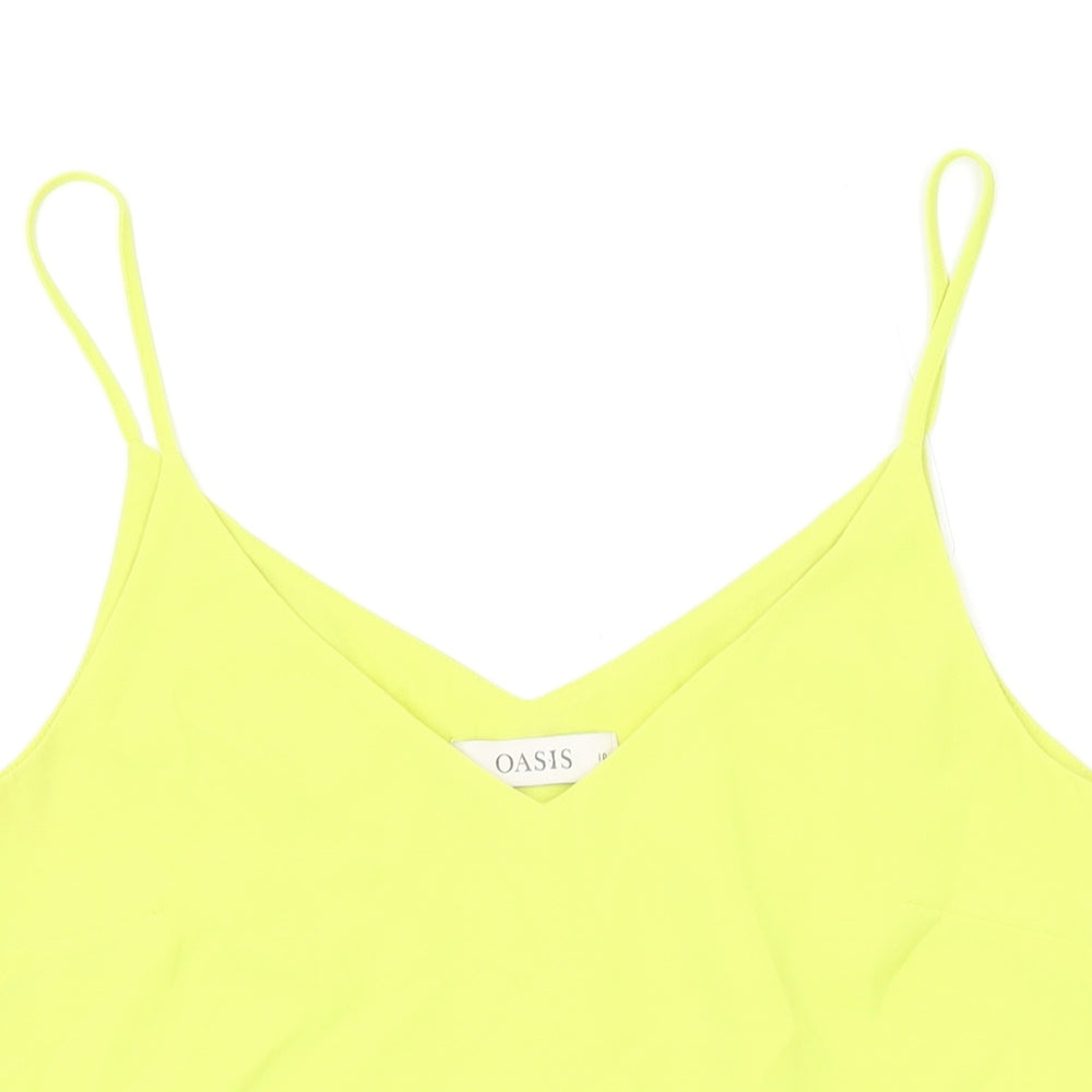 Womens UK Size 10 Oasis Yellow Camisole Tank