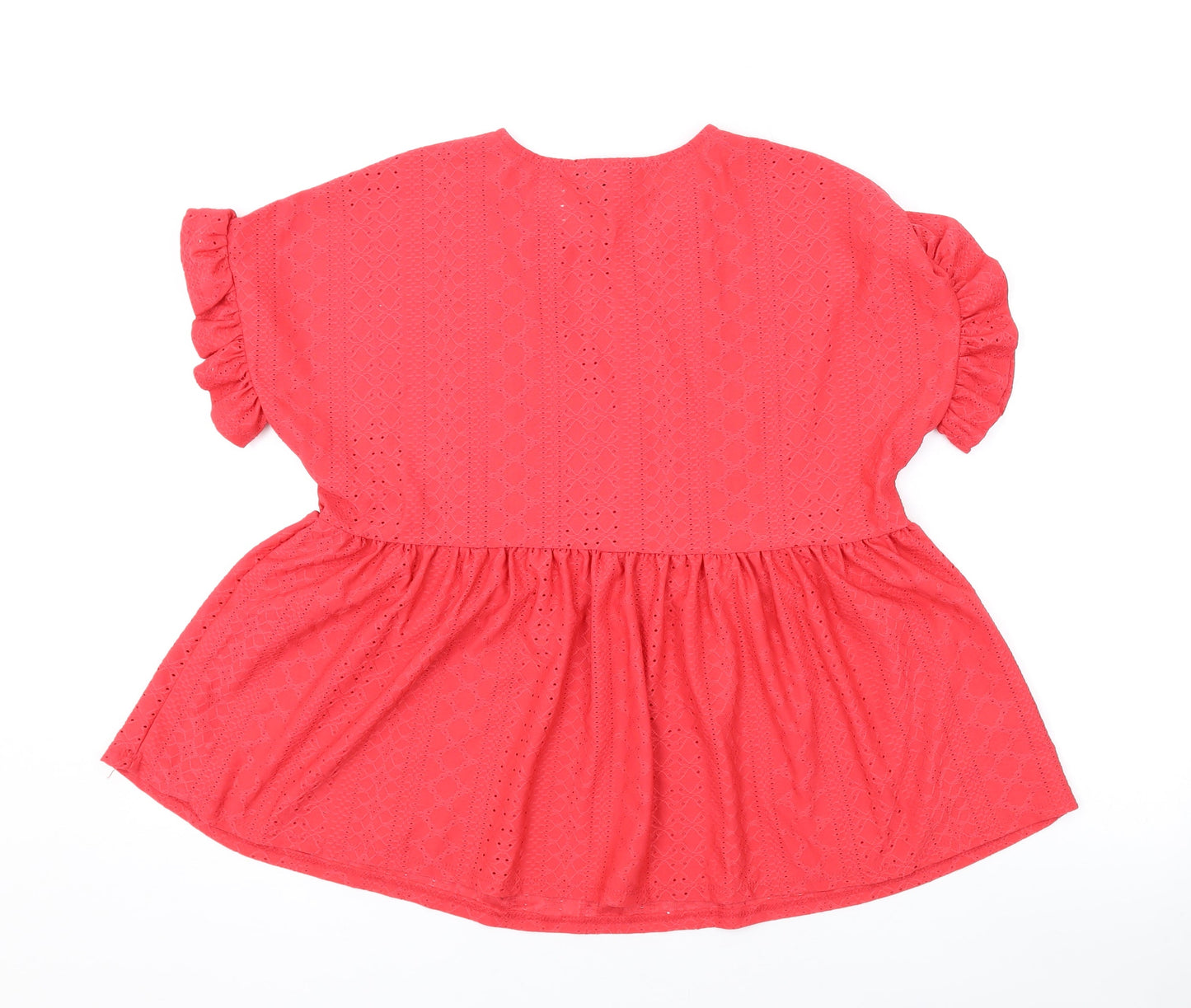 Womens UK Size 10 New Look Pink Basic T-Shirt