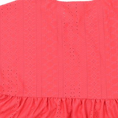 Womens UK Size 10 New Look Pink Basic T-Shirt