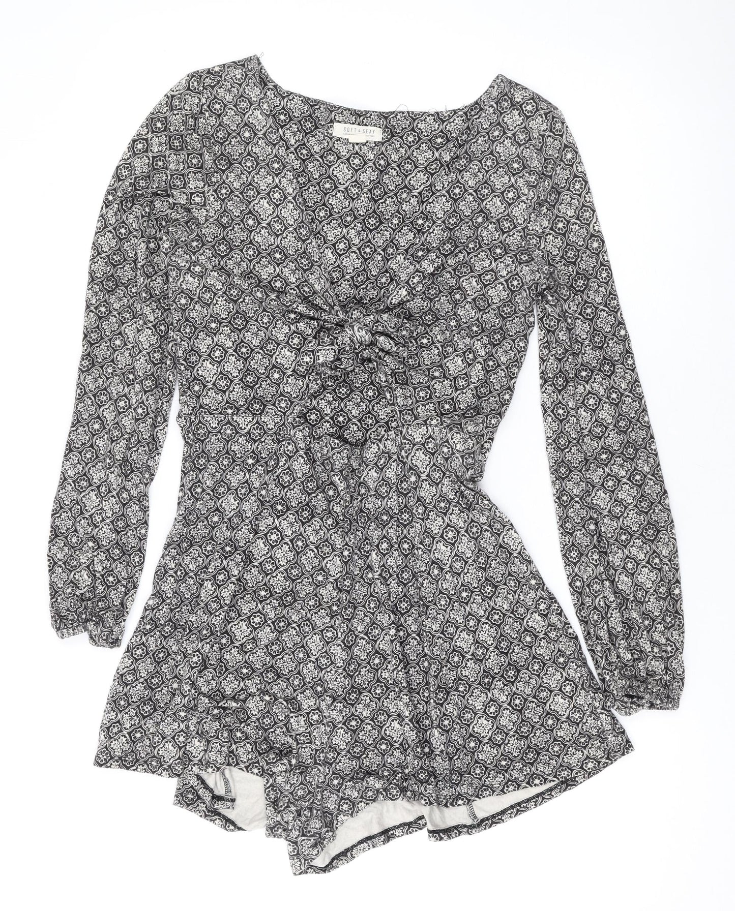 Womens UK Size M American Eagle Outfitters One-Piece Black Playsuit