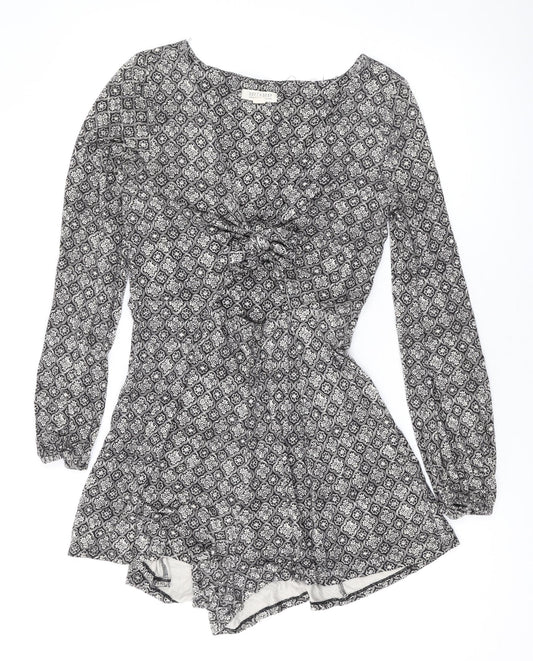 Womens UK Size M American Eagle Outfitters One-Piece Black Playsuit