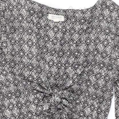 Womens UK Size M American Eagle Outfitters One-Piece Black Playsuit