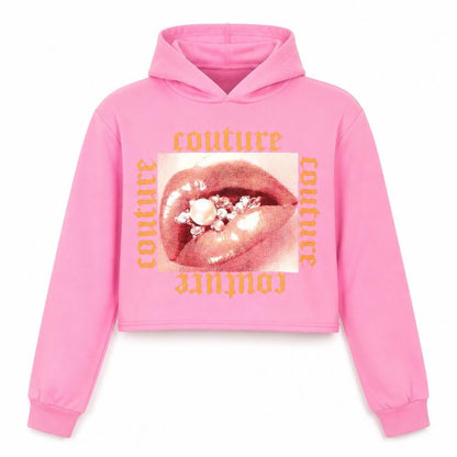Stylewise Girls Pink Polyester Pullover Hoodie Size S Pullover