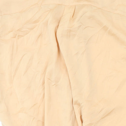 Dorothy Perkins Womens Orange Polyester Basic Blouse Size 10 V-Neck