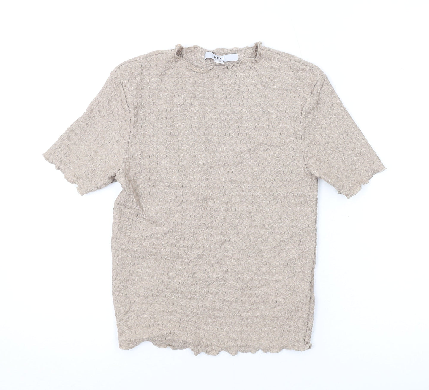 Womens UK Size 6 NEXT Beige Basic T-Shirt