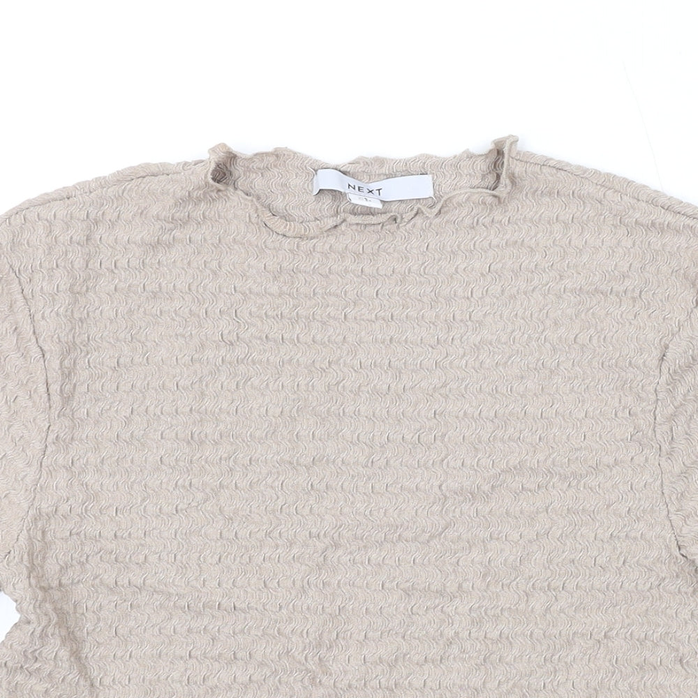 Womens UK Size 6 NEXT Beige Basic T-Shirt