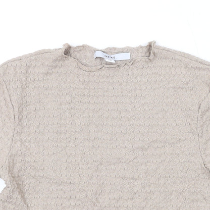 Womens UK Size 6 NEXT Beige Basic T-Shirt