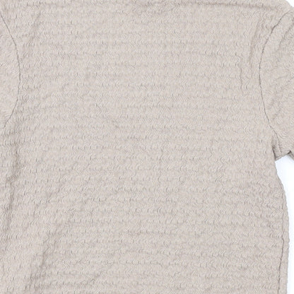 Womens UK Size 6 NEXT Beige Basic T-Shirt