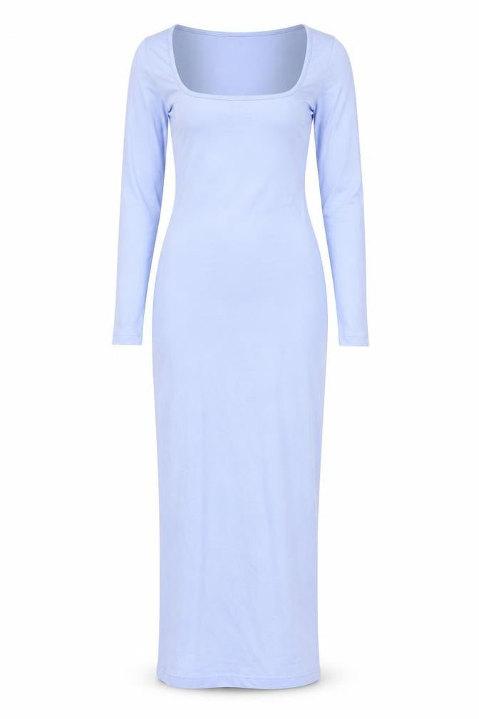 Missguided Womens Blue Polyester Maxi Size 8 Square Neck Pullover