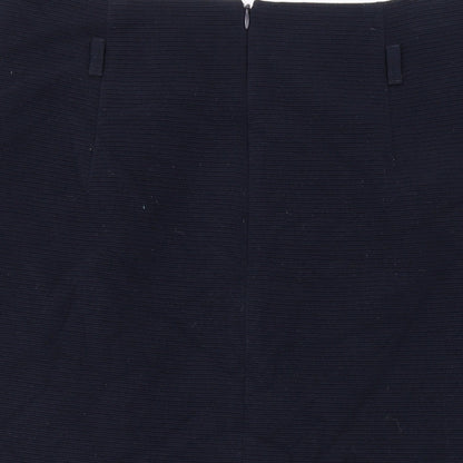 Gerry Weber Womens Blue Polyester Straight & Pencil Skirt Size 14 Zip