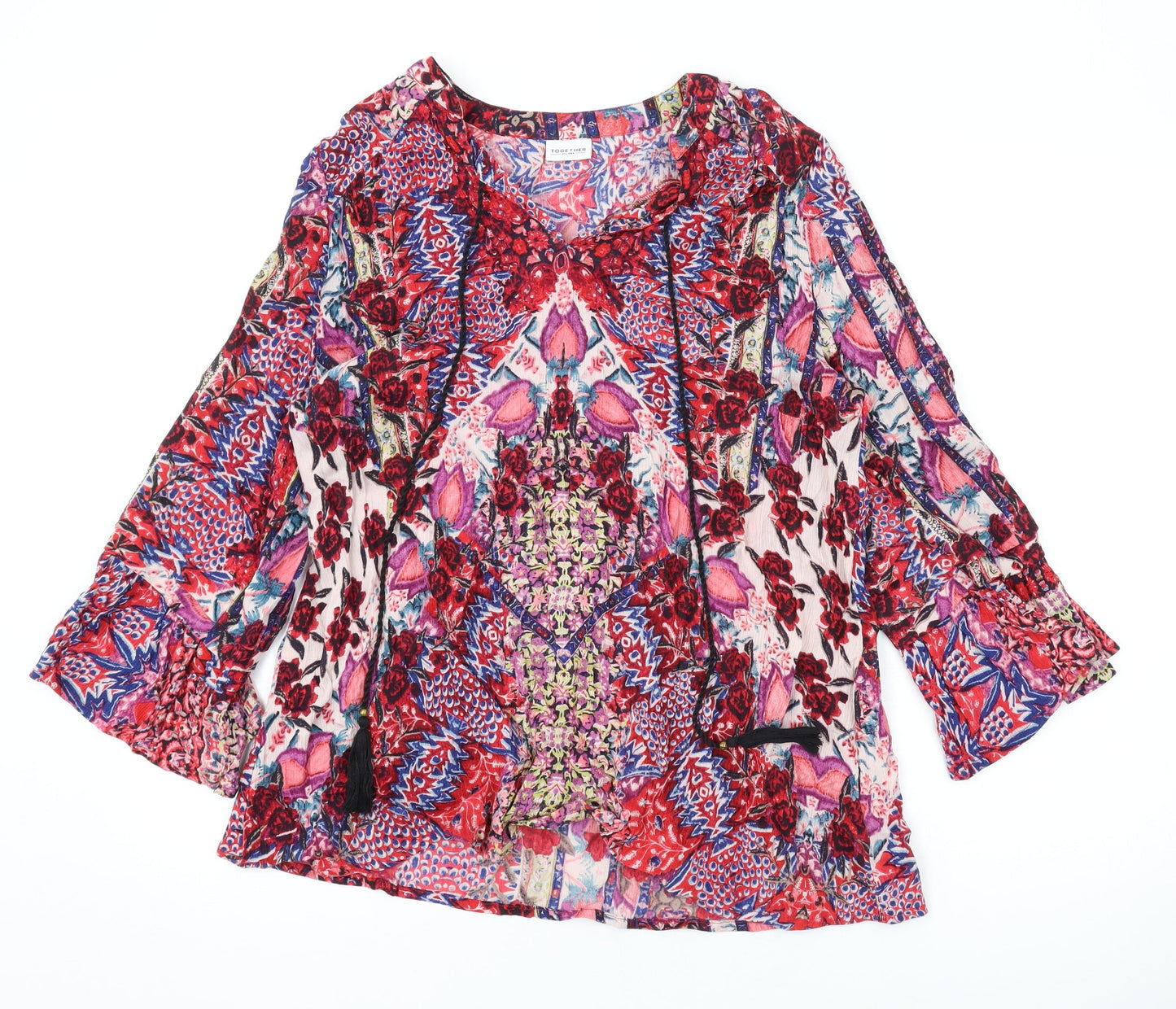 Womens UK Size 10 Together Multicoloured Basic Blouse
