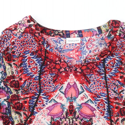 Womens UK Size 10 Together Multicoloured Basic Blouse