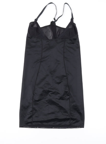 Marks and Spencer Womens Black Polyamide Bodycon Size 12 V-Neck Pullover