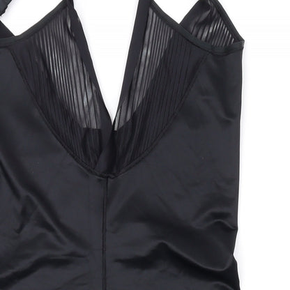 Marks and Spencer Womens Black Polyamide Bodycon Size 12 V-Neck Pullover