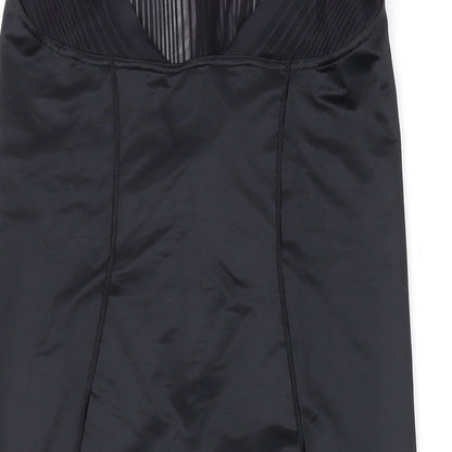 Marks and Spencer Womens Black Polyamide Bodycon Size 12 V-Neck Pullover