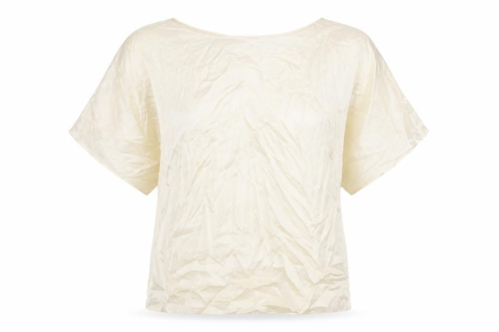 Womens UK Size 10 Marks and Spencer Beige Basic T-Shirt