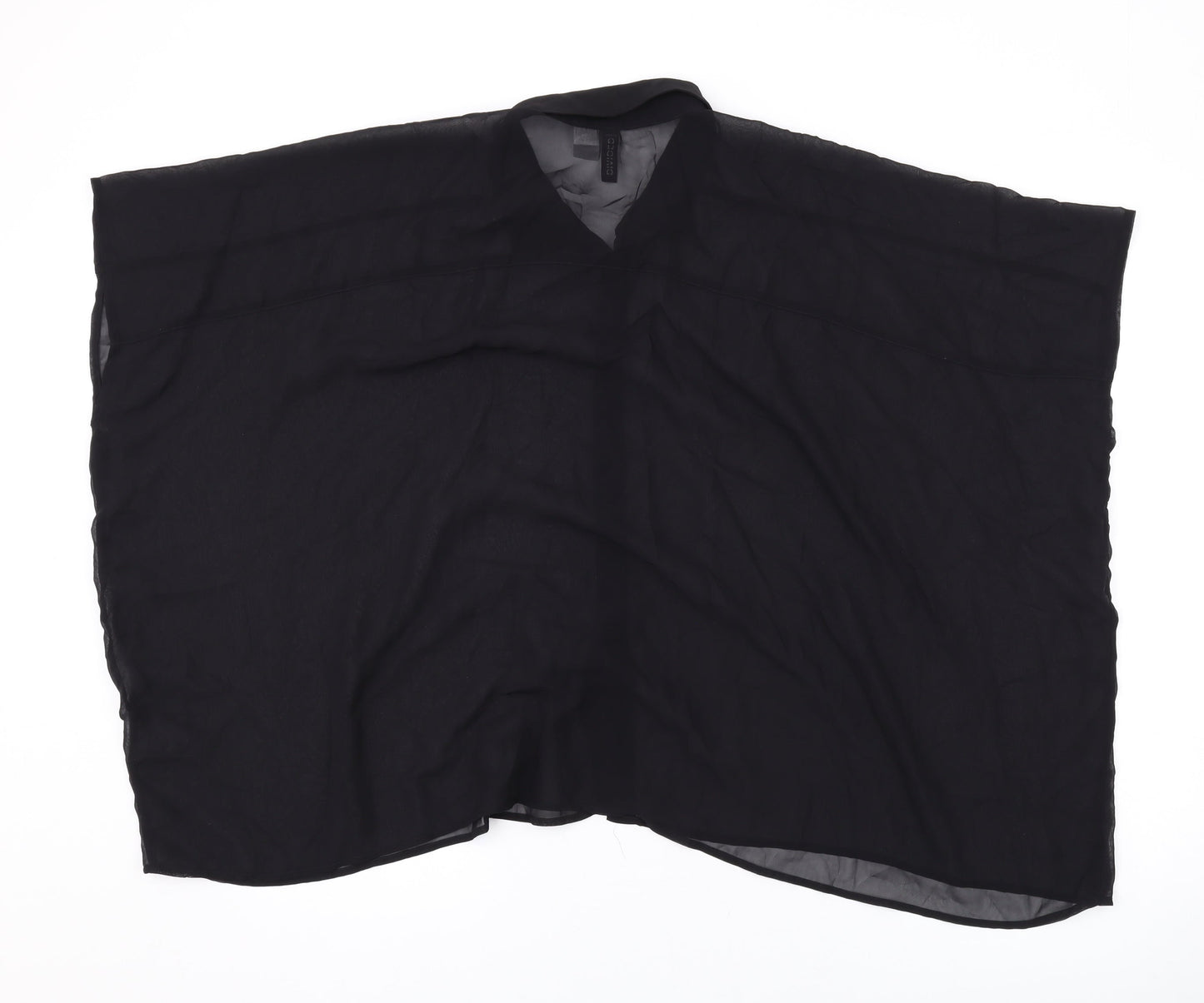 Womens UK Size 8 H&M Black Basic Button-Up