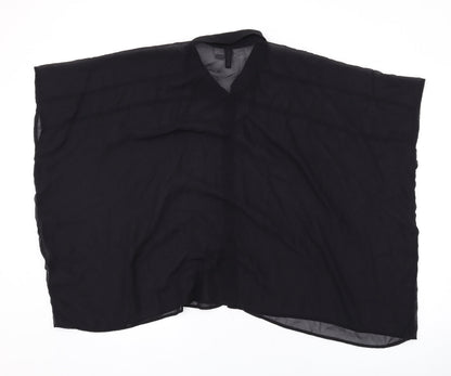 Womens UK Size 8 H&M Black Basic Button-Up