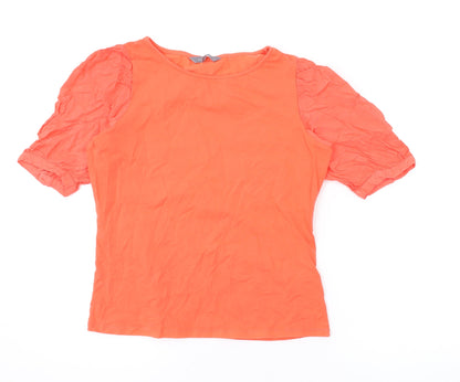 Womens UK Size 12 Principles Orange Basic Blouse