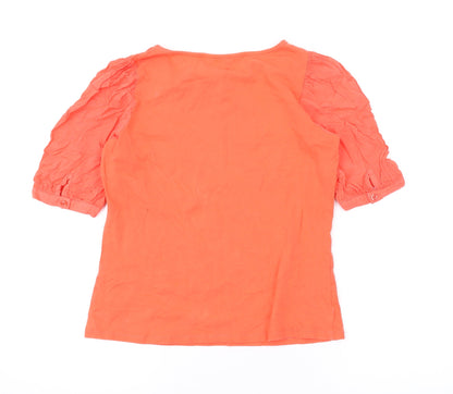 Womens UK Size 12 Principles Orange Basic Blouse