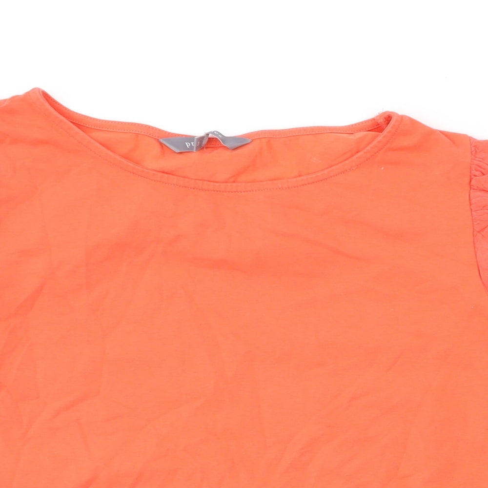 Womens UK Size 12 Principles Orange Basic Blouse