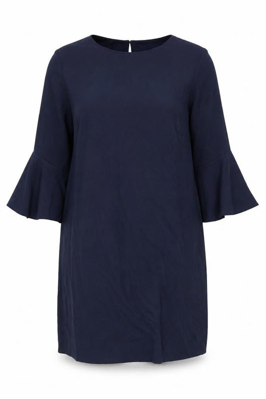 Finery Womens Blue Polyester A-Line Size 18 Round Neck Button