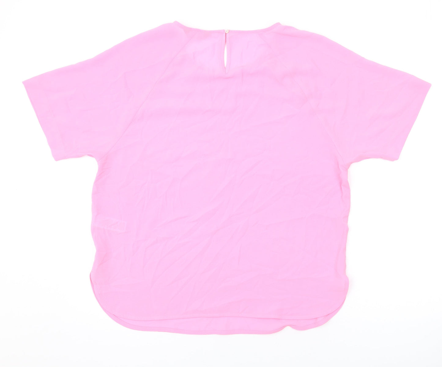 Womens UK Size 14 Marks and Spencer Pink Basic T-Shirt