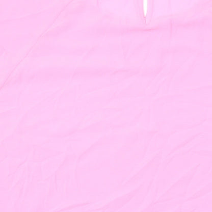 Womens UK Size 14 Marks and Spencer Pink Basic T-Shirt