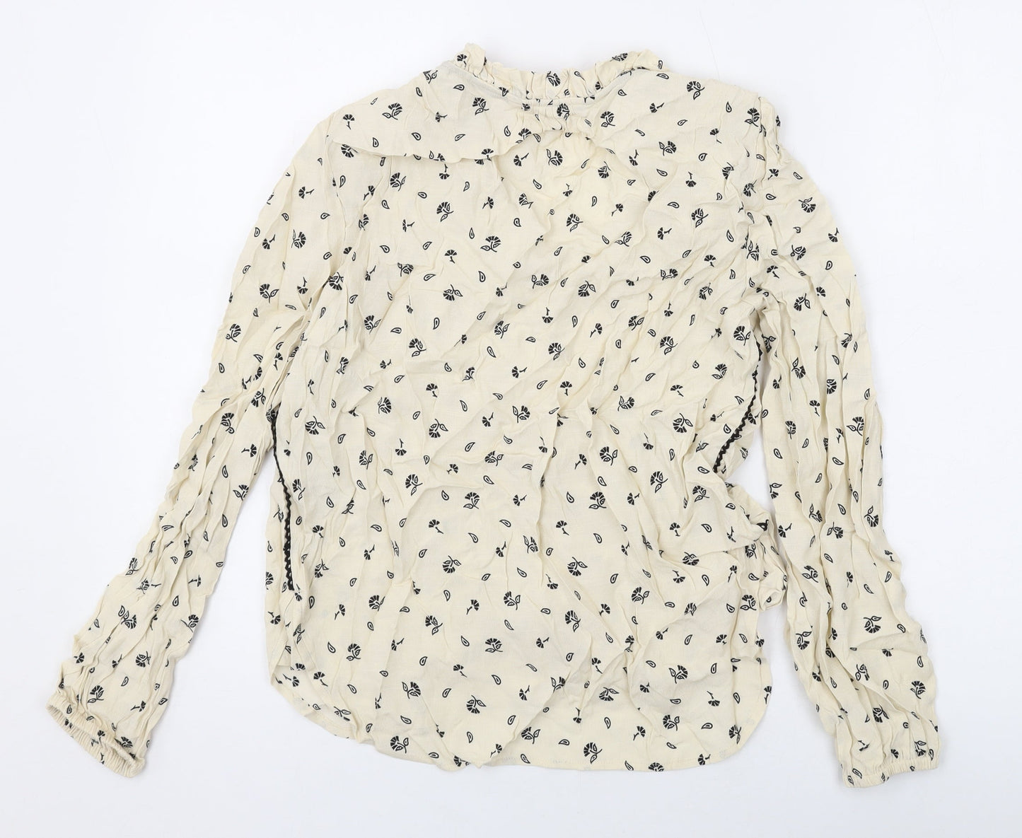 Womens UK Size 8 Per Una Beige Basic Blouse