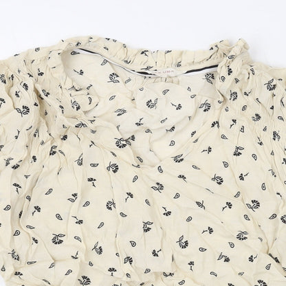 Womens UK Size 8 Per Una Beige Basic Blouse
