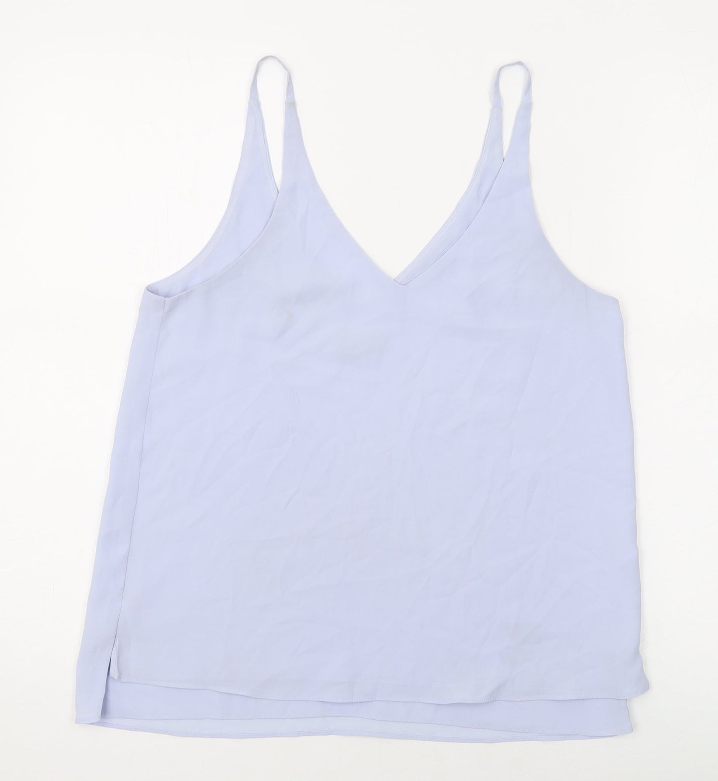Womens UK Size 10 Topshop Blue Basic Tank