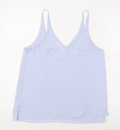 Womens UK Size 10 Topshop Blue Basic Tank