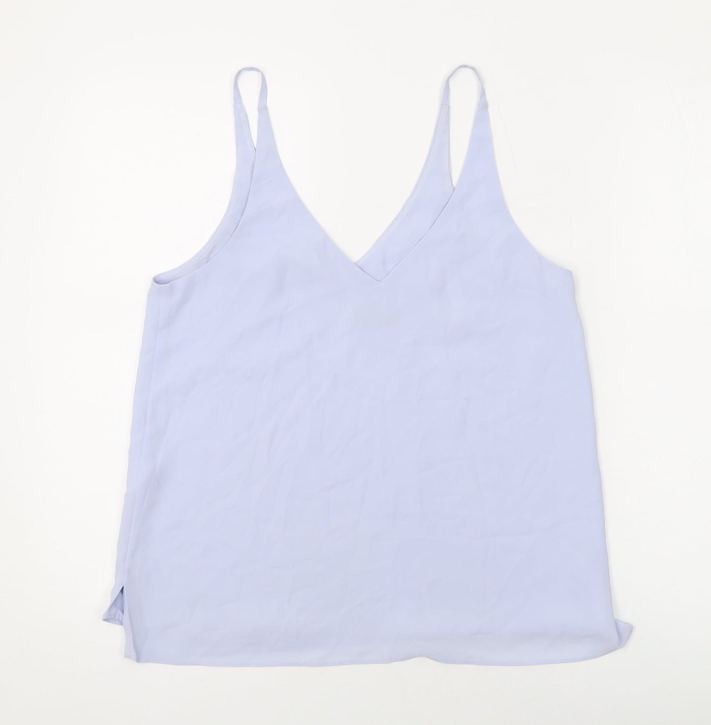 Womens UK Size 10 Topshop Blue Basic Tank