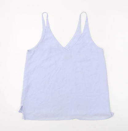 Womens UK Size 10 Topshop Blue Basic Tank
