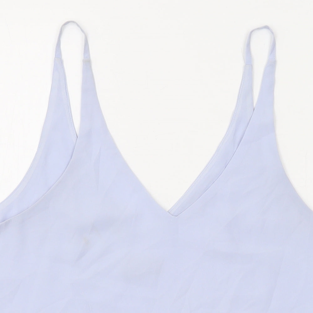 Womens UK Size 10 Topshop Blue Basic Tank