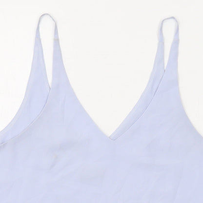 Womens UK Size 10 Topshop Blue Basic Tank