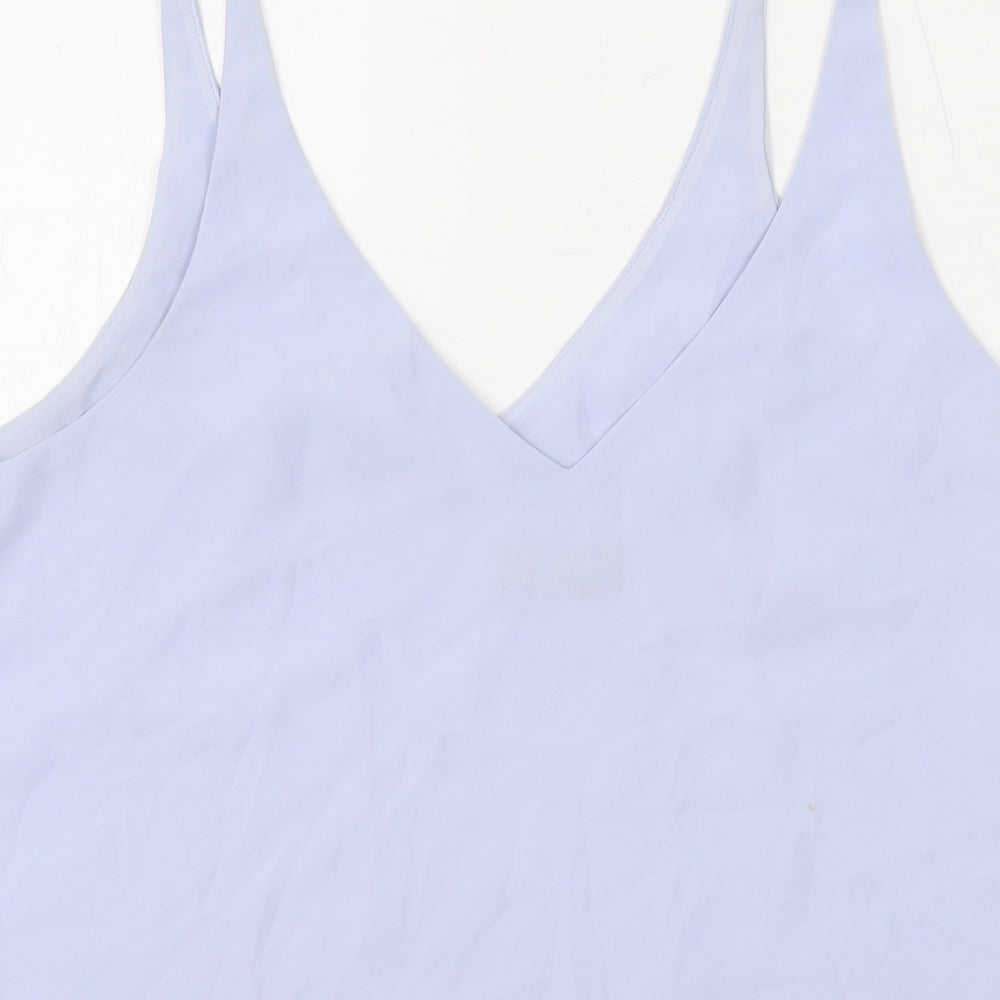 Womens UK Size 10 Topshop Blue Basic Tank