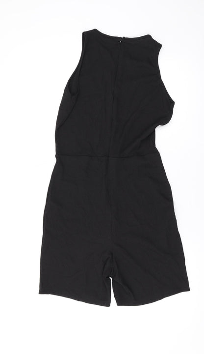 Womens UK Size 8 PRETTYLITTLETHING One-Piece Black Playsuit
