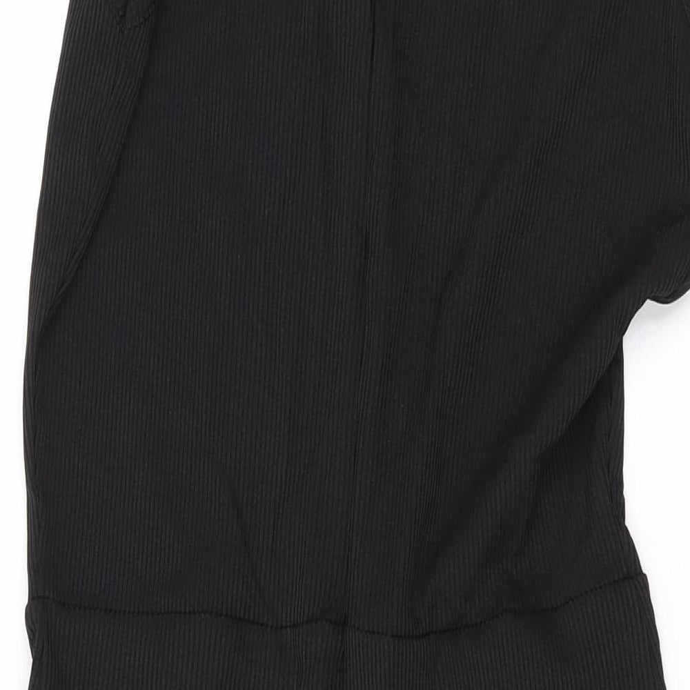 Womens UK Size 8 PRETTYLITTLETHING One-Piece Black Playsuit