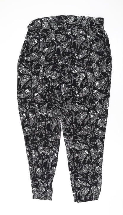 Womens UK Size 16 M&Co Regular Fit  Black Trousers