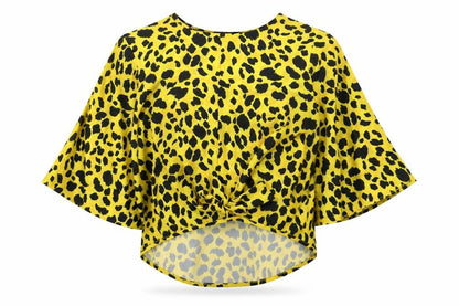 Womens UK Size 10 Quiz Yellow Basic Blouse