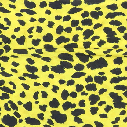 Quiz Womens Yellow Animal Print Polyester Basic Blouse Size 10 Round Neck